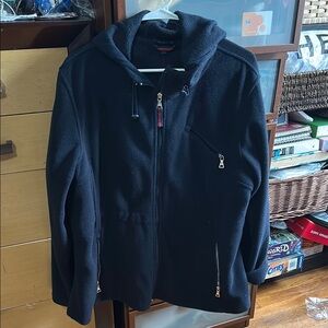 Tommy Hilfiger Woman’s Black Hooded Jacket size extra large